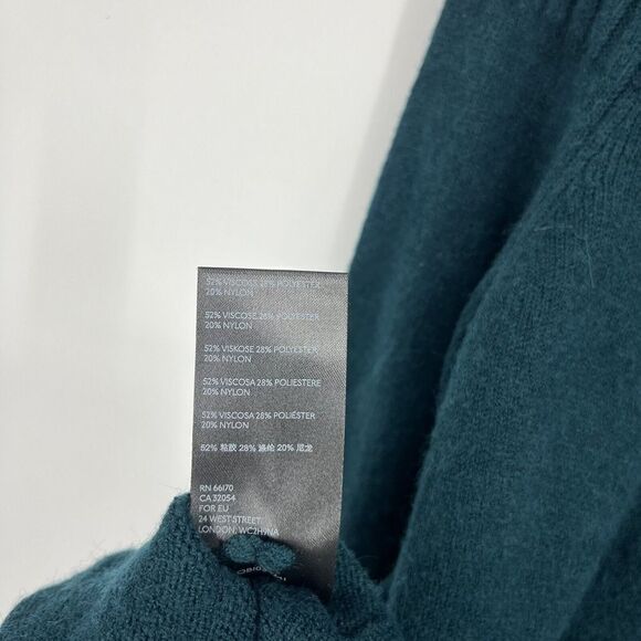 by Anthropologie Sweater Size Medium Womens Hunter Green Welford Tunic Knit Mock - Picture 8 of 8